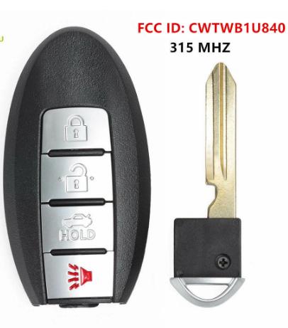 For Nissan  suuny car
 remote  key with 315mhz with 7952 chip FCCID:CWTWB1U840 IC:1788D-FWB1U840 Model:TWB1U840