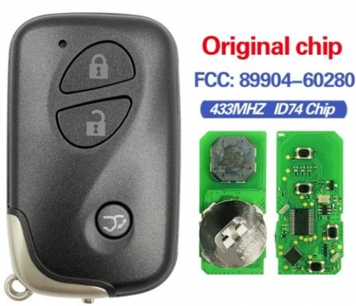 For Lexus LX570, LX450D 2008+ Smart Key, 3Buttons, B53EA P1 D4 4D-67, 433MHz 89904-60280