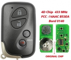 Smart 4B Keyless Gehen Remote Key Fob 433MHz 4D Ch