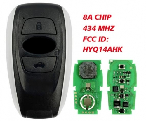 For subaru 3 buttons keyless remote key with 433MHZ ,8A chip , board ID:7000  HYQ14AHK