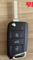 for VW Golf7 3 button remote key shell with HU162T