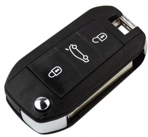 3Button 433Mhz Remote Control Key For Peugeot With 4A Chip