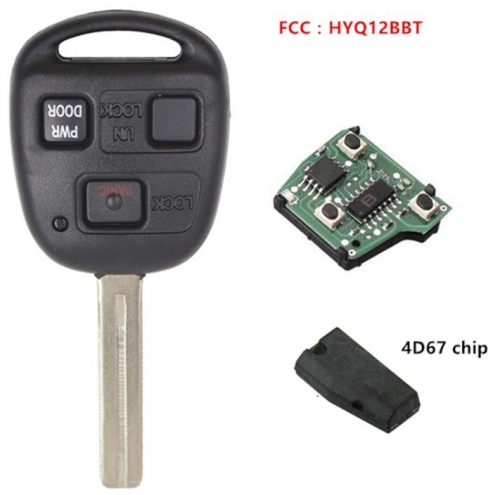 for Lexus 3 Button 315mhz for  RX350 2007-2009 RX400h 2006-2008 RX330 2004-2006 with 4D67 Chip