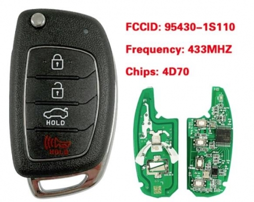 Genuine For Hyundai Remote Key 95430-1S110 433MHZ 4D70