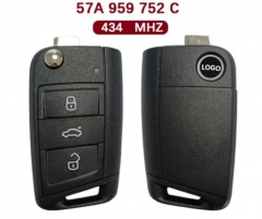 FOR Skoda Superb Facelift 3 Button Flip Key Fob Re