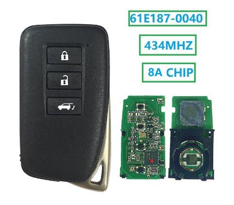 for  Lexus smart card 3buttons 434MHZ 8A CHIP 61E187-0040