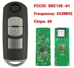 3 Buttons Smart Car Key for MAZDA 2013-2019 CX-3 C
