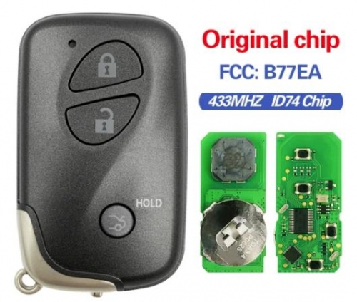 for Lexus Lx450D Lx460 Lx570 Smart Key 433Mhz 4D-67 Transponder Chip Fcc Id B77EA Page1 98 89904-60830 89904 60830 89904 60830 Fob