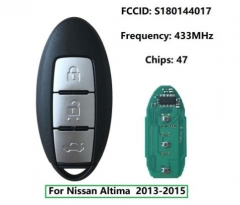 3 buttons remote car key 433mhz with 47 chips S180