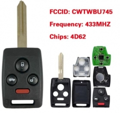 433MHz 4D62 Chip FCC ID: CWTWBU745 Replacement Rem