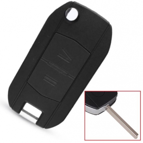 For Opel 2 button modified remote key blank with HU43 blade