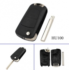 For Opel 2 button modified remote key blank HU100 
