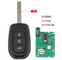 For Renault 3button 433MHz PCF7961M Chip with VA2 
