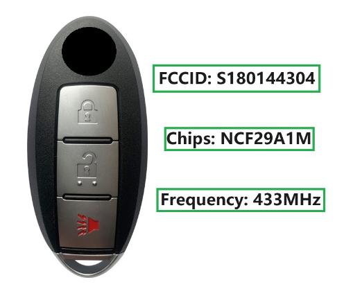 3 Button Remote Car Key FSK 433.92Mhz PCF7945M HITAG AES 4A Chip S180144304 285E3-5AA1C For Nissan Titan XD Murano Pathfinder