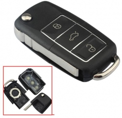 for VW 3 button   waterproof  remote key blank （bl