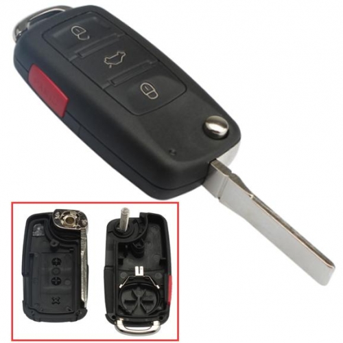 for VW Touareg 3+1 button remote key blank