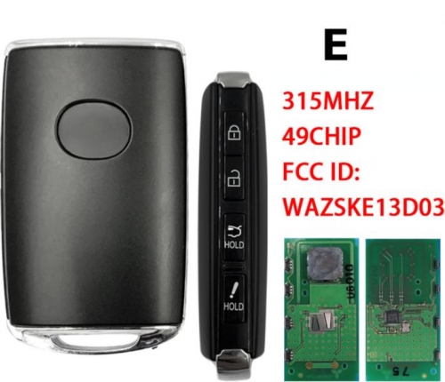For Mazda 4 buttons remote key 315MHZ 49 chip  FCCID:WAZSKE13D03