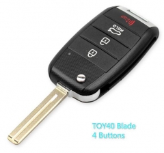 For KIA 3+1 button flip remote key blank