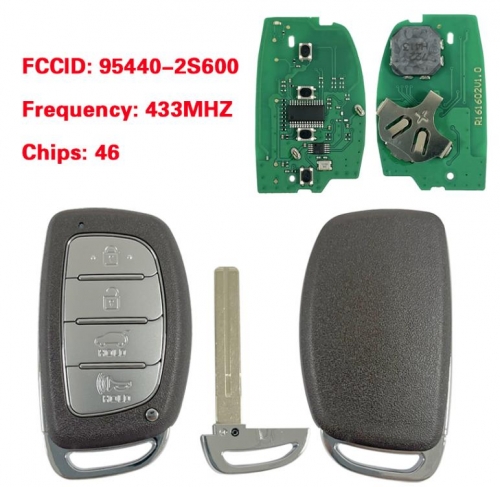 For Hyundai Tucson  Smart Key Remote 2015 4 Button 433MHz 95440-2S600 TQ8-FOB-4F03