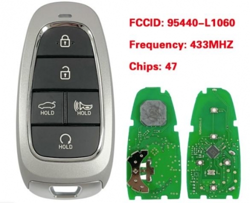 2019-2020 For Hyundai Sonata 5 Button Smart Key Fcc TQ8-F08-4F27 PN 95440-L1060