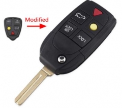 For Volvo 5 button flip remote 
 key shell