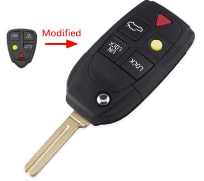 For Volvo 5 button flip remote 
 key shell
