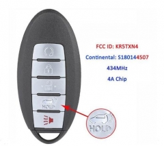 For Nissan Altima 2019+ Smart Key, 5Buttons, KR5TX