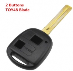 For Lexus 2 button remote key shell  TOY48 short b