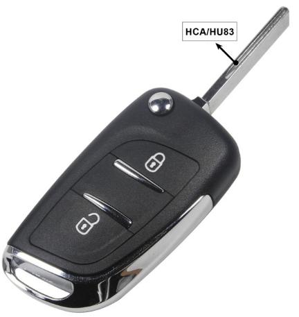modified For peugeot replacement key shell with 2 button with HU83 blade