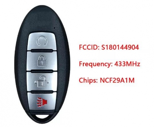 for Nissan Murano Pathfinder 2019 2020 Smart Remote Key Fob S180144904 KR5TXN7 433.92MHz 4A Chip PN 285E3-9UF5B
