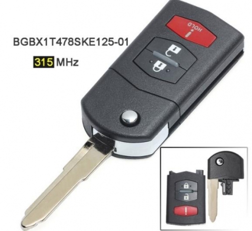 For Mazda 2 3 5 CX-7 CX-9 2007-2015 315 mhz 4D63 FCC ID BGBX1T478SKE125-01