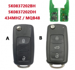 MQB 5K0837202BH 5K0837202DH Remote Car Key 434MHz 