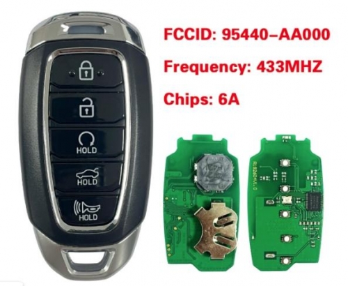 For Hyundai Avante 2020+ Smart Key, 5Buttons 95440-AA000 433MHz, NYOMBEC5FOB2004