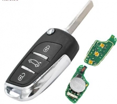 For  Peugeot 3 button remote key with 434mhz FSK m