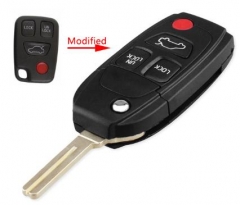 For Volvo 3+1 button flip remote 
 key shell