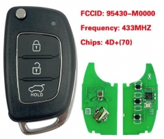 2016 For Hyundai Creta Remote Flip Key 3B 433MZ 4D