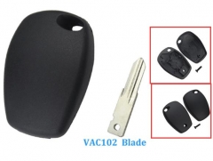 For Renault transponder key blank with VAC102 blad