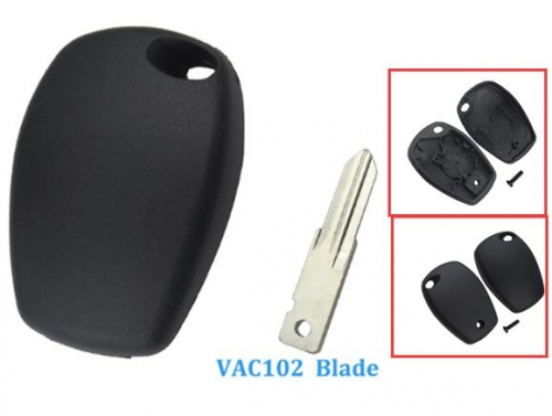 For Renault transponder key blank with VAC102 blade