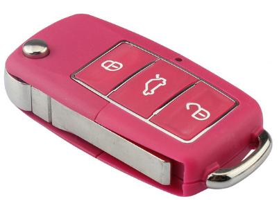 for VW 3 button   waterproof  remote key blank （red）