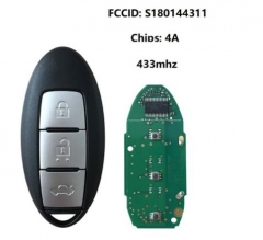 3 buttons remote car key 433mhz for 2016-2017 For 