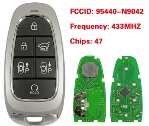 Smart Key Replacement for Hyundai Tucson, Remote Control, 47 Chip, 433MHz, FCCID 95440-N9042, TQ8-FOB-4F44, 2021