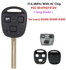 for Lexus 314.4MHz With 4C Chip Remote Key for  ES
