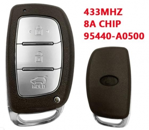 Aftermarket For Hyundai Creta Smart Key Remote 2016 3 Button 433MHz 8A Chip PN 95440-A0500 PGB