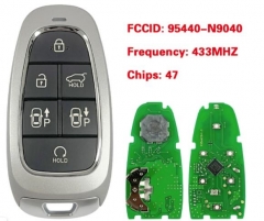 For Hyundai Tucson 2022 Smart Key 6 Buttons 433MHz