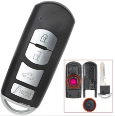 For Mazda 3+1 button remote key blank with blade (