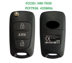Genuine For Hyundai I25 2010+ Flip Remote, 2Button