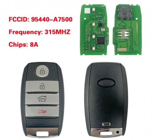 2014-16 For KIA Forte Smart Keyless Entry Car Remote Control 95440A7500 FCC ID CQOFN00040 DST128 315MHZ