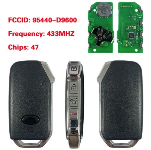For Kia 3+1 Key Smart Remote Keyless GO FCC 95440-D9600 433MHZ 47 Chip