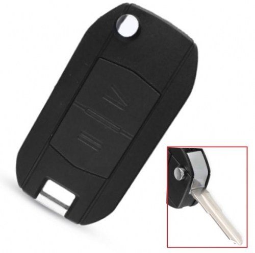 For Opel 2 button modified remote key blank with left blade