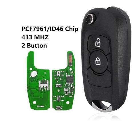 For opel 2 buttons remote key with 7961E chip